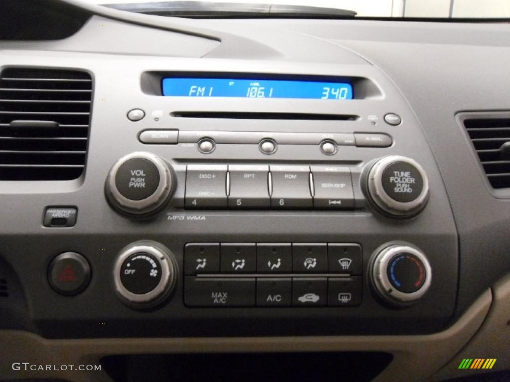2010 Civic LX Sedan - Urban Titanium Metallic / Beige photo #13