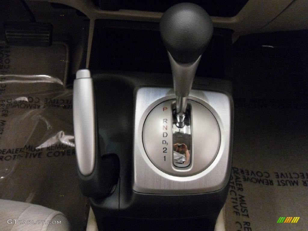 2010 Civic LX Sedan - Urban Titanium Metallic / Beige photo #14