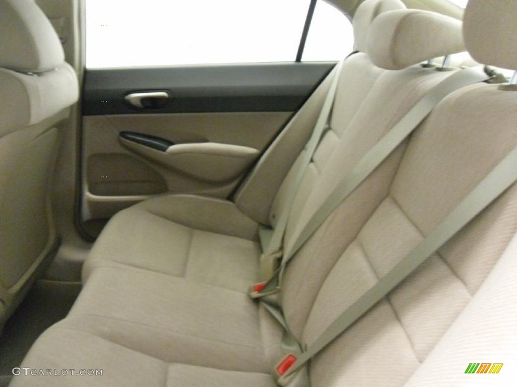 2010 Civic LX Sedan - Urban Titanium Metallic / Beige photo #15