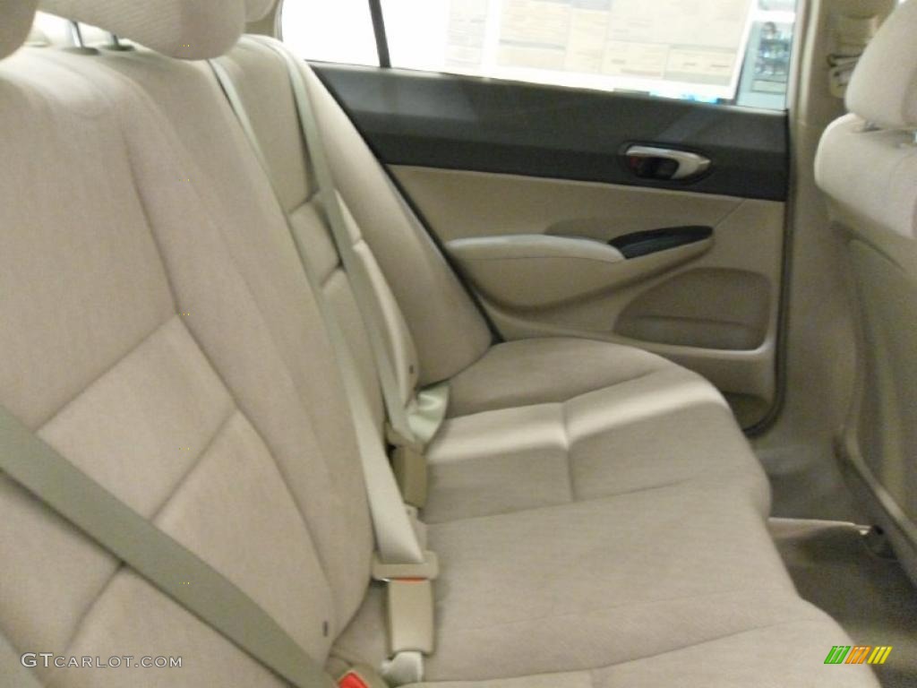 2010 Civic LX Sedan - Urban Titanium Metallic / Beige photo #18