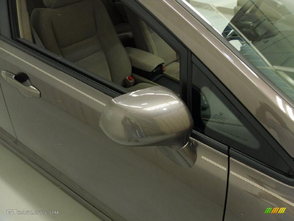 2010 Civic LX Sedan - Urban Titanium Metallic / Beige photo #29