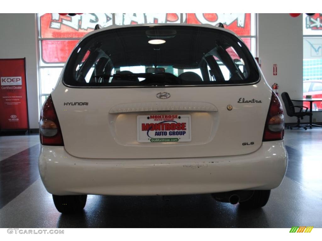 2000 Elantra GLS Wagon - Noble White / Gray photo #7