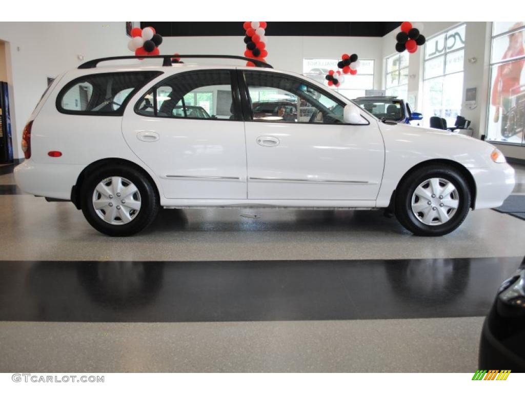 2000 Elantra GLS Wagon - Noble White / Gray photo #9