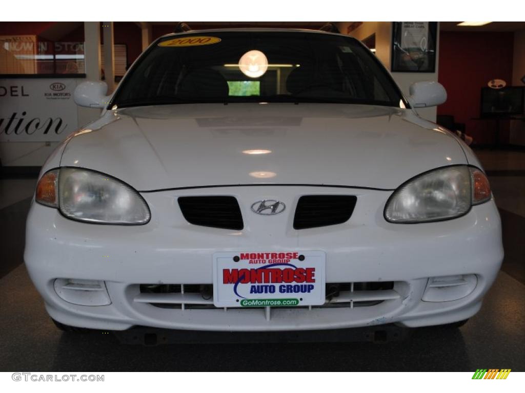 2000 Elantra GLS Wagon - Noble White / Gray photo #12