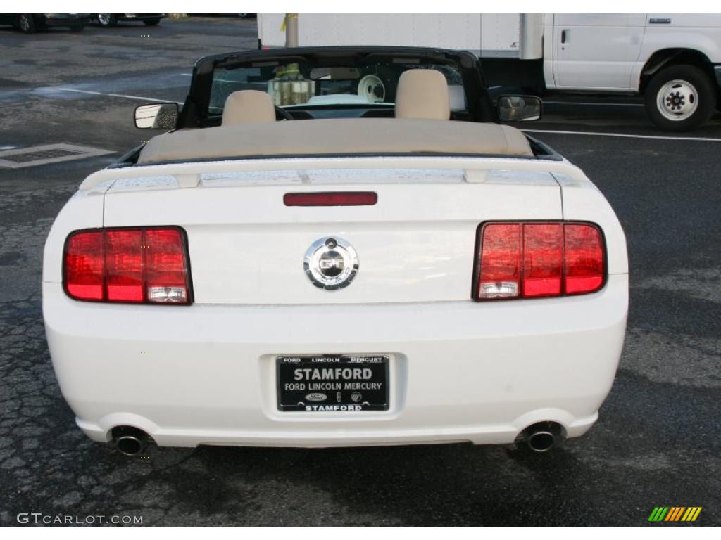 2007 Mustang GT Premium Convertible - Performance White / Medium Parchment photo #8