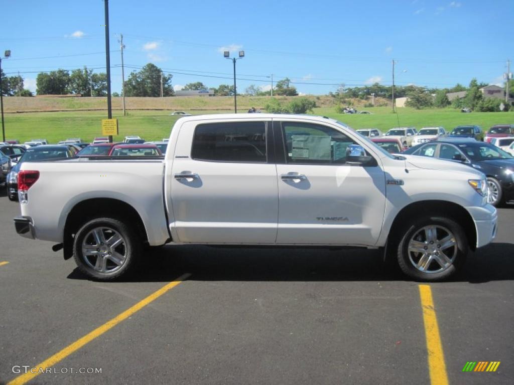 2010 Tundra Limited CrewMax 4x4 - Super White / Red Rock photo #3