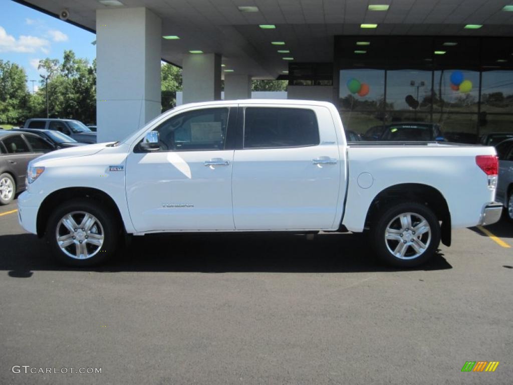 2010 Tundra Limited CrewMax 4x4 - Super White / Red Rock photo #4