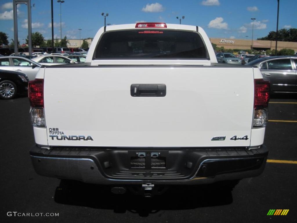 2010 Tundra Limited CrewMax 4x4 - Super White / Red Rock photo #8