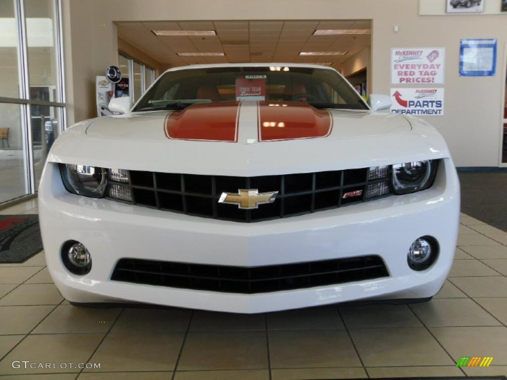 2010 Camaro LT/RS Coupe - Summit White / Black/Inferno Orange photo #6