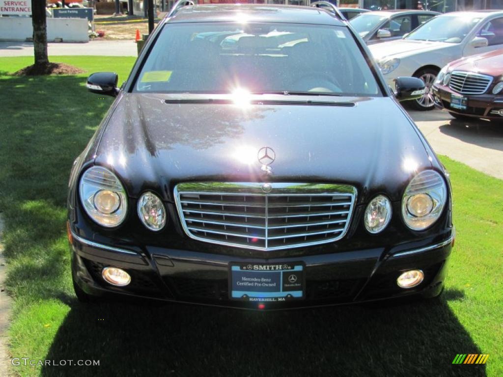 2009 E 350 4Matic Wagon - Capri Blue Metallic / Ash photo #1