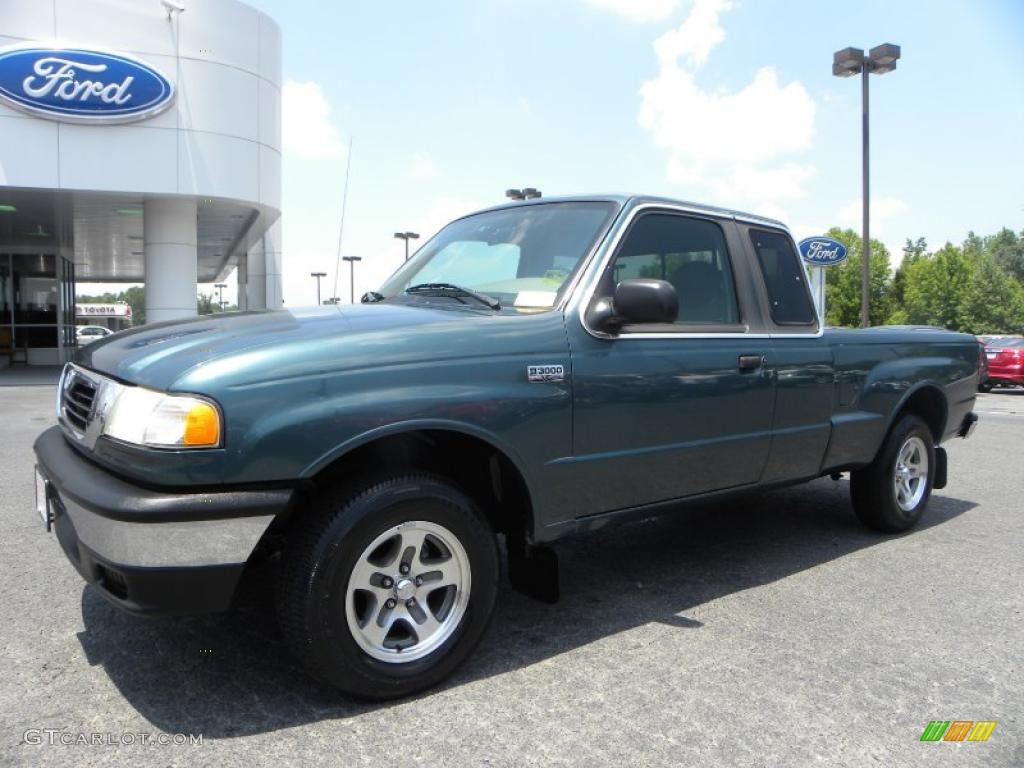 2000 B-Series Truck B3000 SE Extended Cab - Amazon Green Metallic / Gray photo #6
