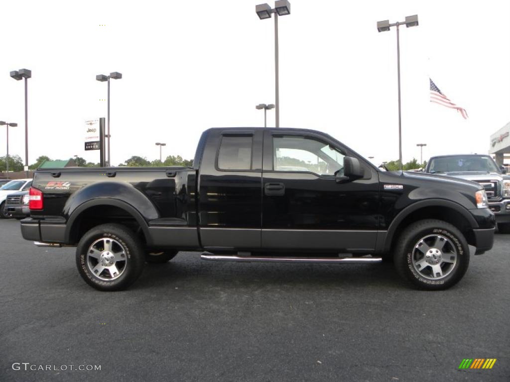 2004 F150 FX4 SuperCab 4x4 - Black / Black/Medium Flint photo #2