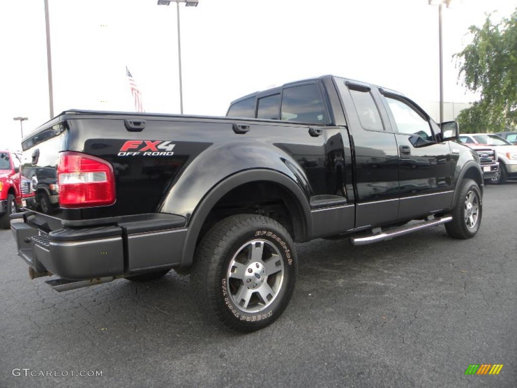 2004 F150 FX4 SuperCab 4x4 - Black / Black/Medium Flint photo #3