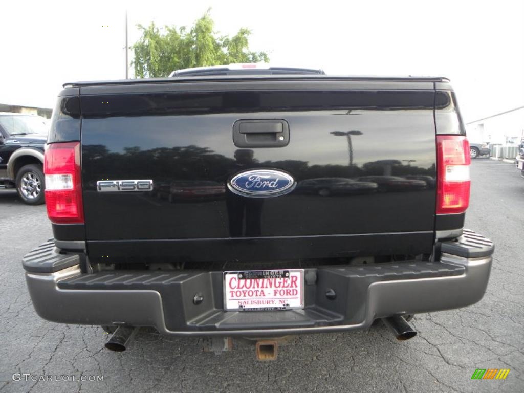 2004 F150 FX4 SuperCab 4x4 - Black / Black/Medium Flint photo #4