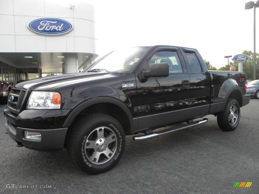 2004 F150 FX4 SuperCab 4x4 - Black / Black/Medium Flint photo #6