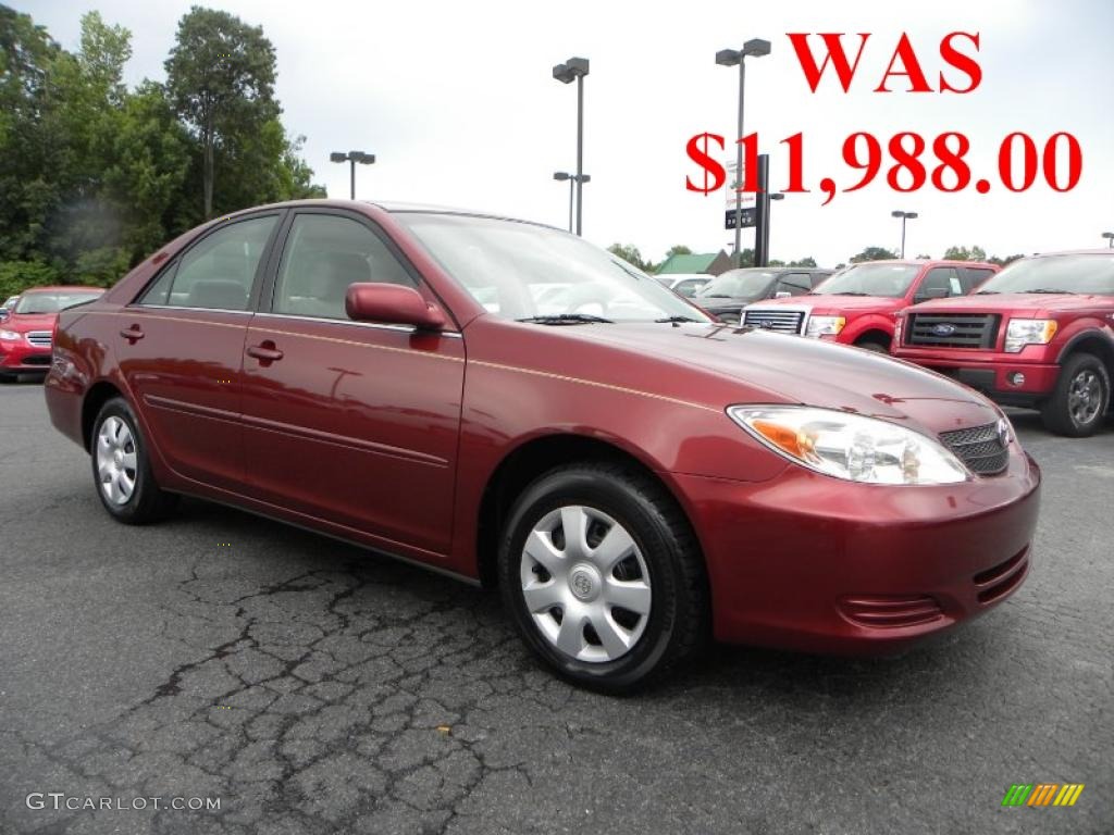 2002 Camry XLE - Salsa Red Pearl / Stone photo #1