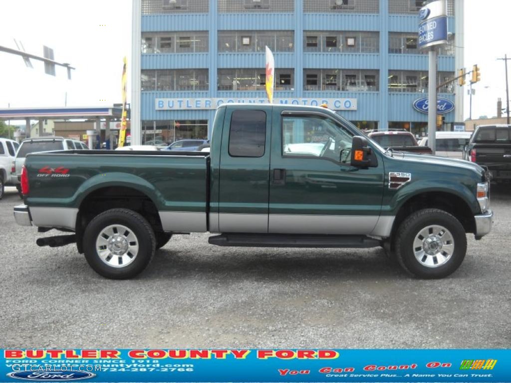 2008 F350 Super Duty XLT SuperCab 4x4 - Forest Green Metallic / Camel photo #1