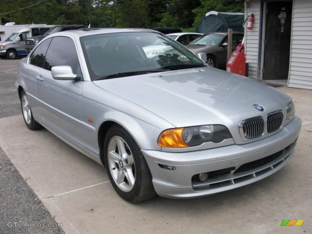 2001 3 Series 325i Convertible - Titanium Silver Metallic / Grey photo #2