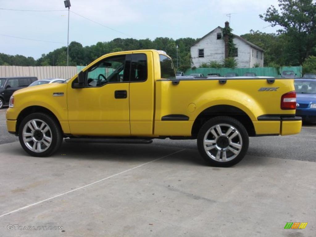 2004 F150 STX Regular Cab - Blazing Yellow / Dark Flint photo #4