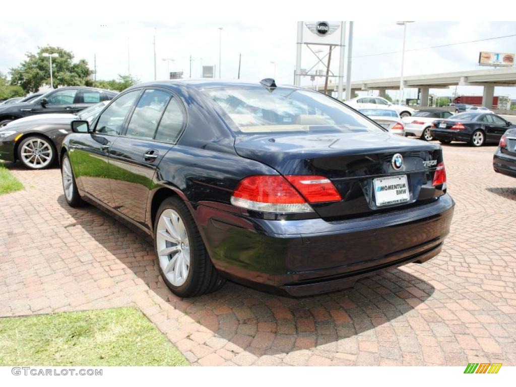 2007 7 Series 750i Sedan - Monaco Blue Metallic / Natural Brown photo #5