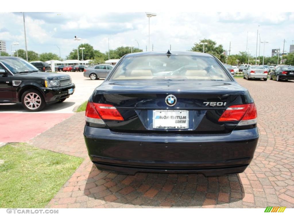 2007 7 Series 750i Sedan - Monaco Blue Metallic / Natural Brown photo #6