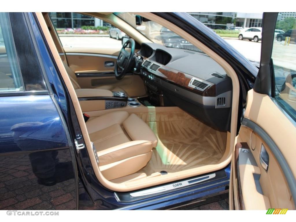 2007 7 Series 750i Sedan - Monaco Blue Metallic / Natural Brown photo #9