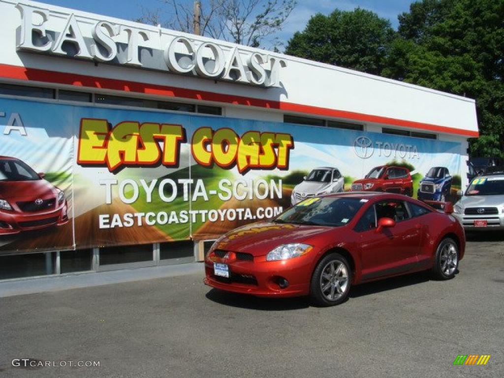 2008 Eclipse SE Coupe - Sunset Orange Pearlescent / Dark Charcoal photo #1