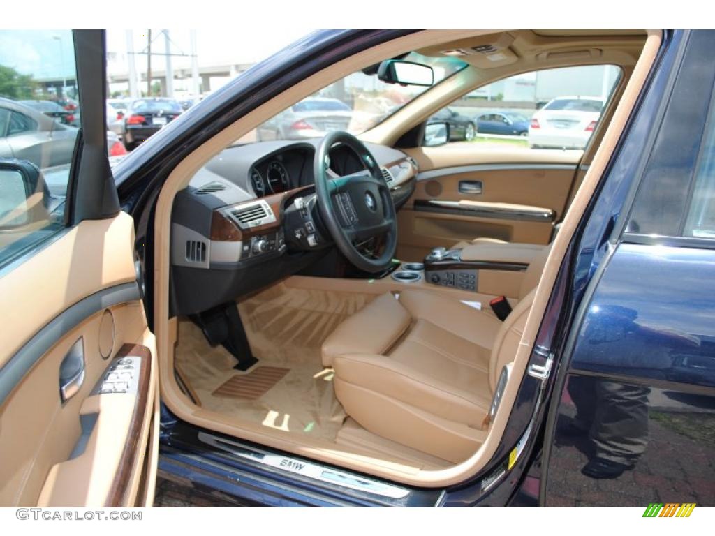 2007 7 Series 750i Sedan - Monaco Blue Metallic / Natural Brown photo #13