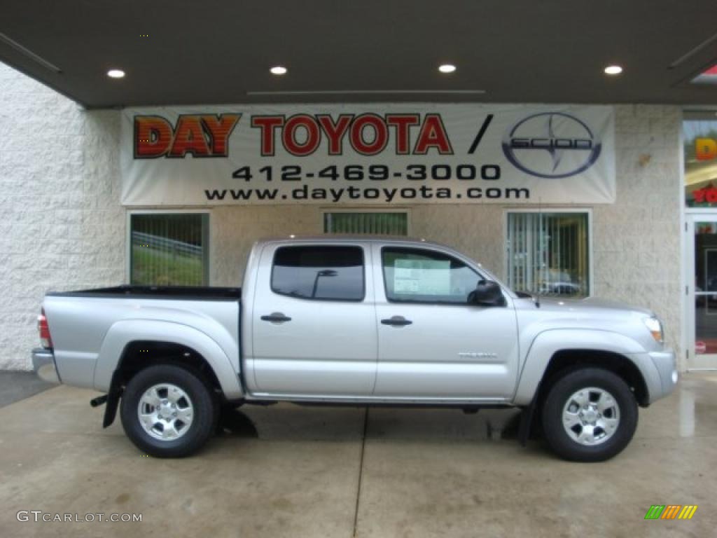 2010 Tacoma V6 SR5 Double Cab 4x4 - Silver Streak Mica / Graphite photo #1