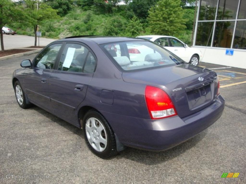 2002 Elantra GLS Sedan - Midnight Gray / Gray photo #2