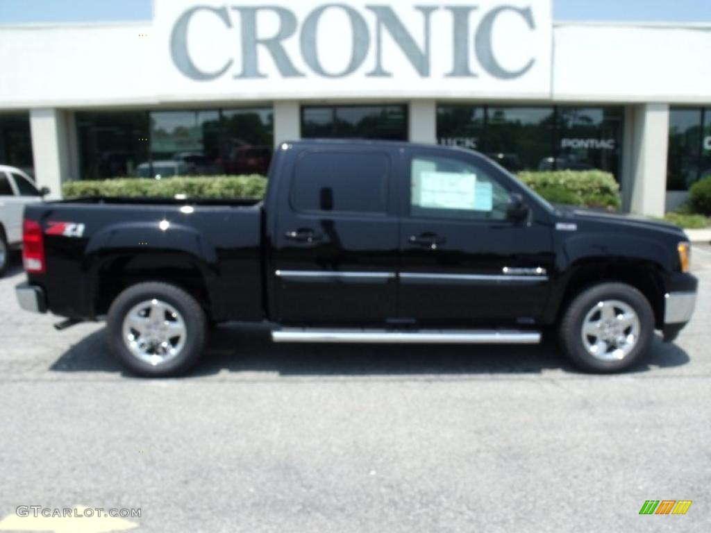 2010 Sierra 1500 SLE Crew Cab 4x4 - Onyx Black / Ebony photo #1