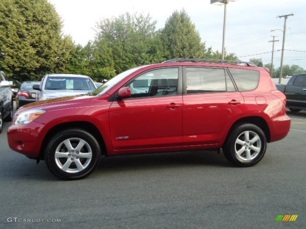 2007 RAV4 Limited 4WD - Barcelona Red Pearl / Ash Gray photo #2