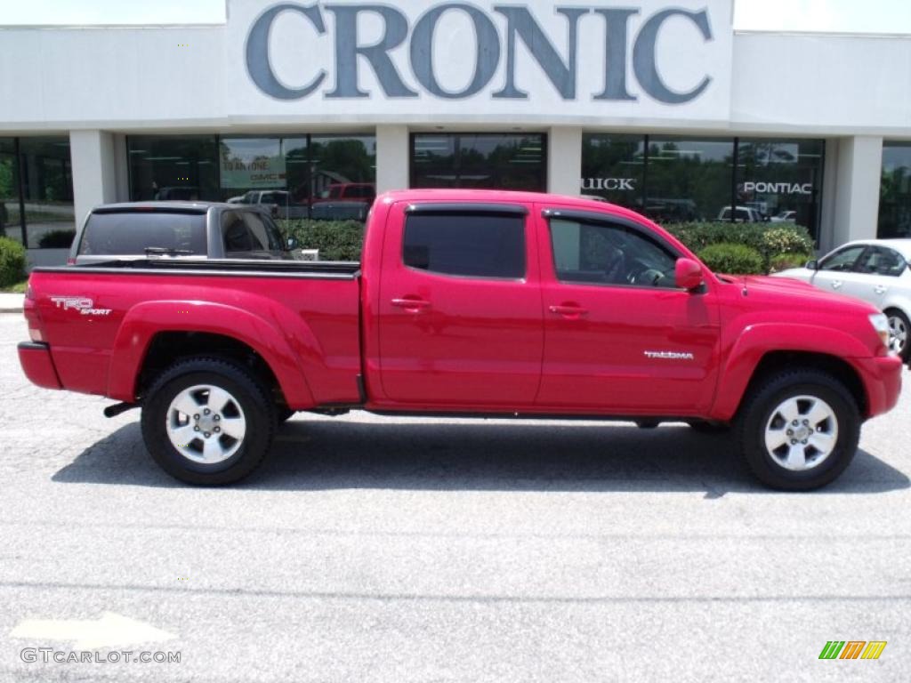 2007 Tacoma V6 TRD Sport Double Cab 4x4 - Radiant Red / Graphite Gray photo #1