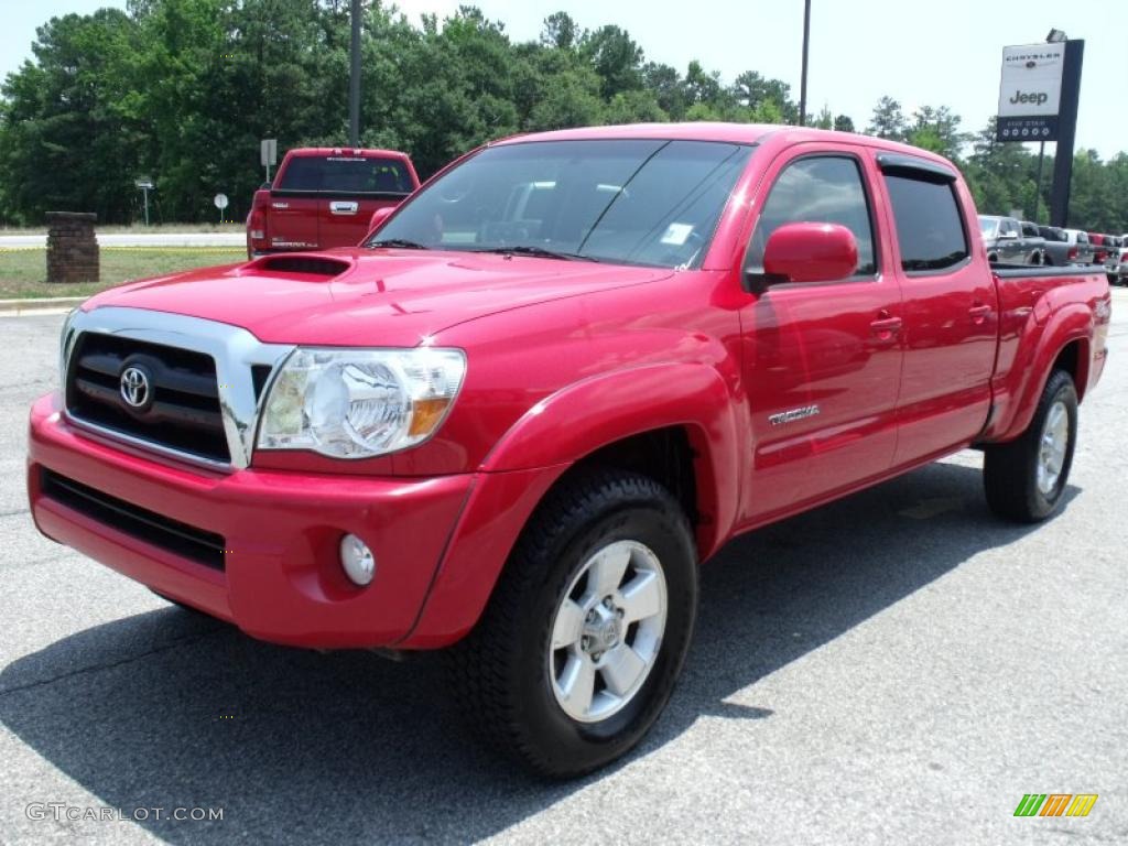 2007 Tacoma V6 TRD Sport Double Cab 4x4 - Radiant Red / Graphite Gray photo #4
