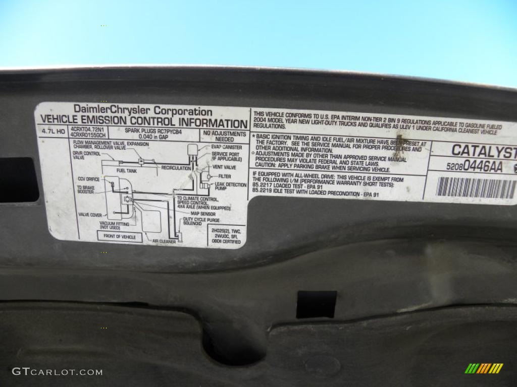 2004 Grand Cherokee Overland 4x4 - Graphite Metallic / Dark Slate Gray photo #28