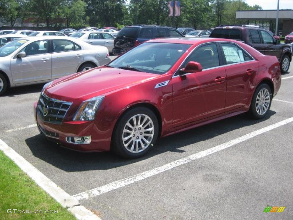 2010 CTS 4 3.6 AWD Sedan - Crystal Red Tintcoat / Cashmere/Cocoa photo #1