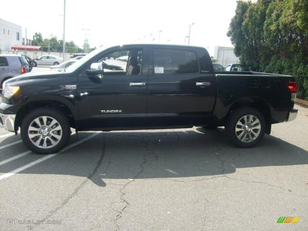 2010 Tundra Platinum CrewMax 4x4 - Black / Red Rock photo #4