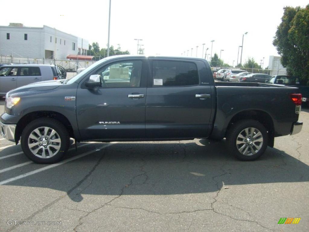 2010 Tundra Platinum CrewMax 4x4 - Slate Gray Metallic / Red Rock photo #3