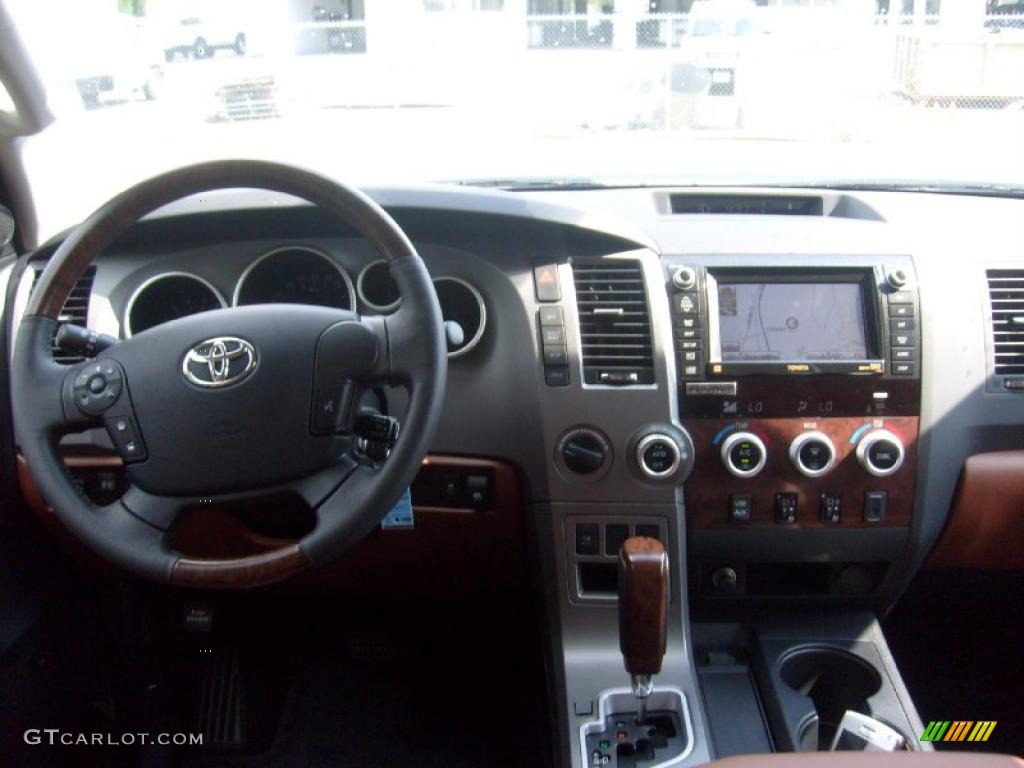 2010 Tundra Platinum CrewMax 4x4 - Slate Gray Metallic / Red Rock photo #6