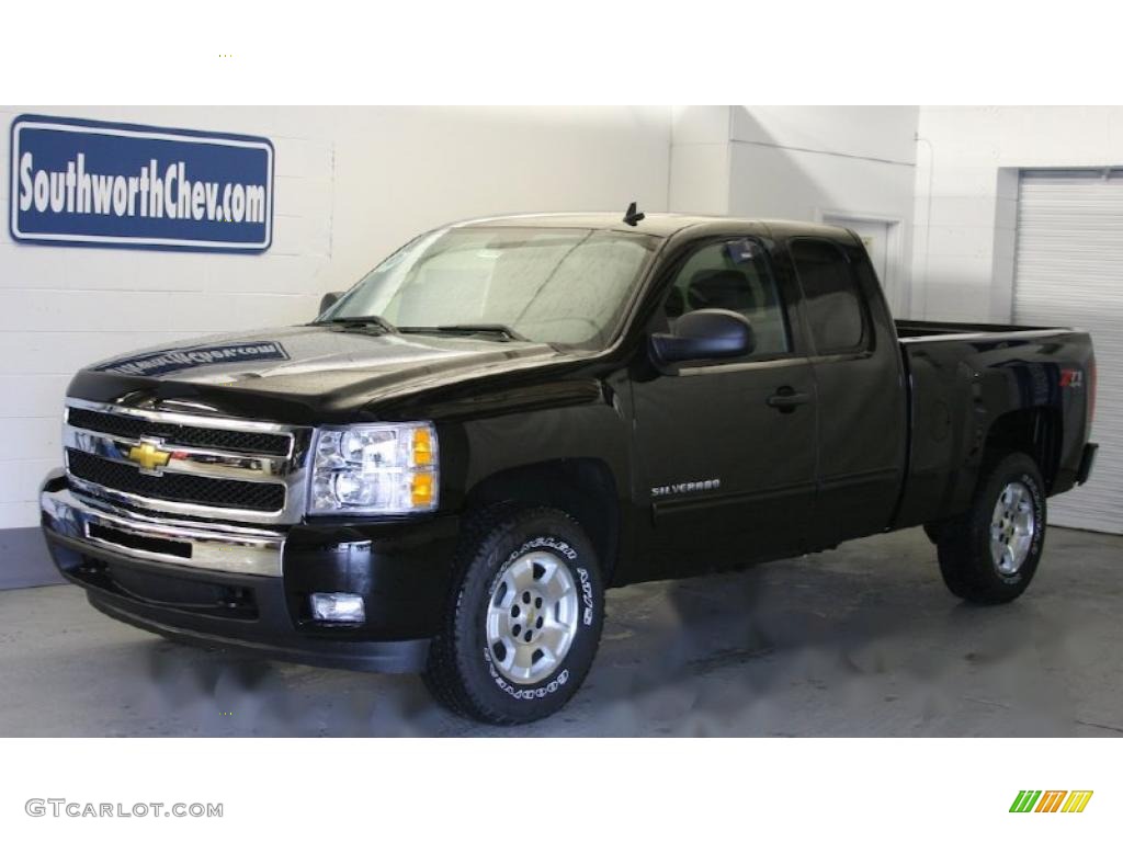 2010 Silverado 1500 LT Extended Cab 4x4 - Black / Ebony photo #1