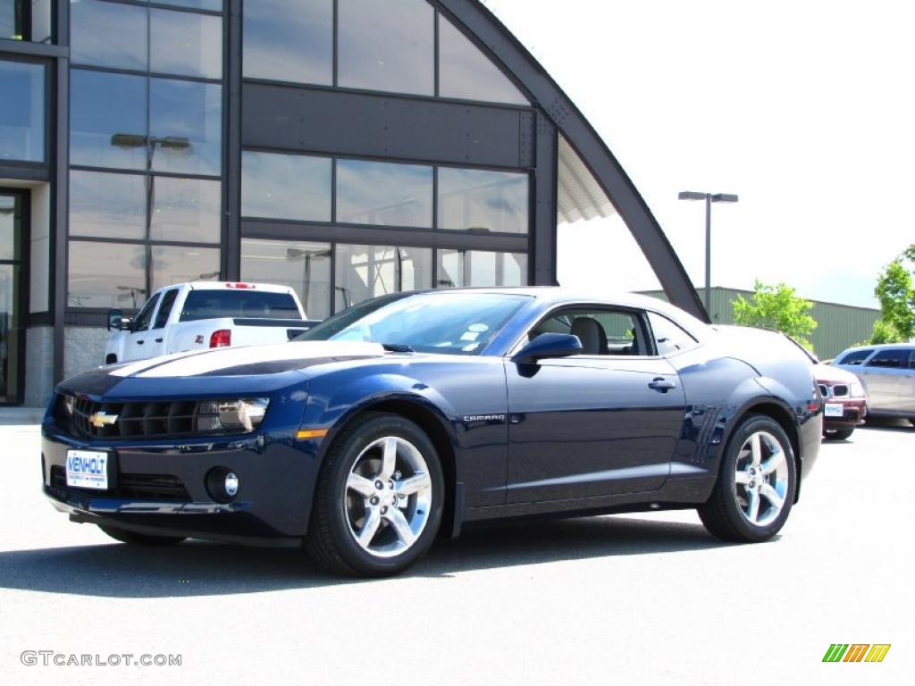 2010 Camaro LT Coupe - Imperial Blue Metallic / Gray photo #2