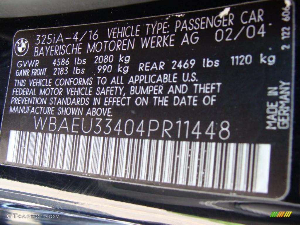 2004 3 Series 325xi Sedan - Jet Black / Black photo #36