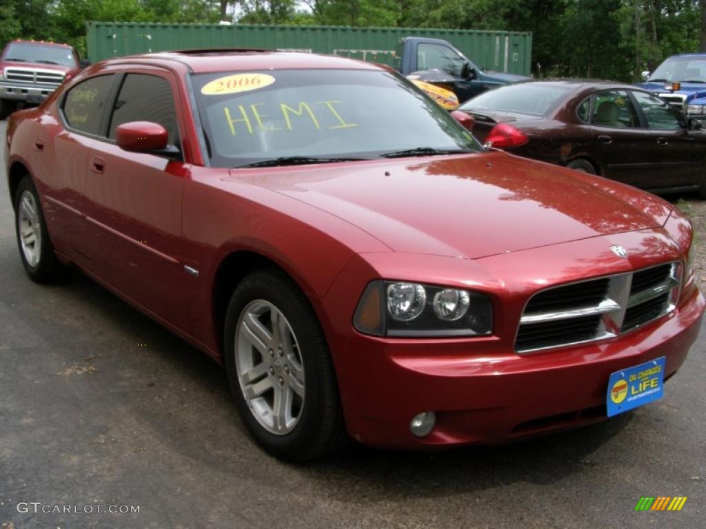 2006 Charger R/T - Inferno Red Crystal Pearl / Dark Slate Gray/Light Graystone photo #11