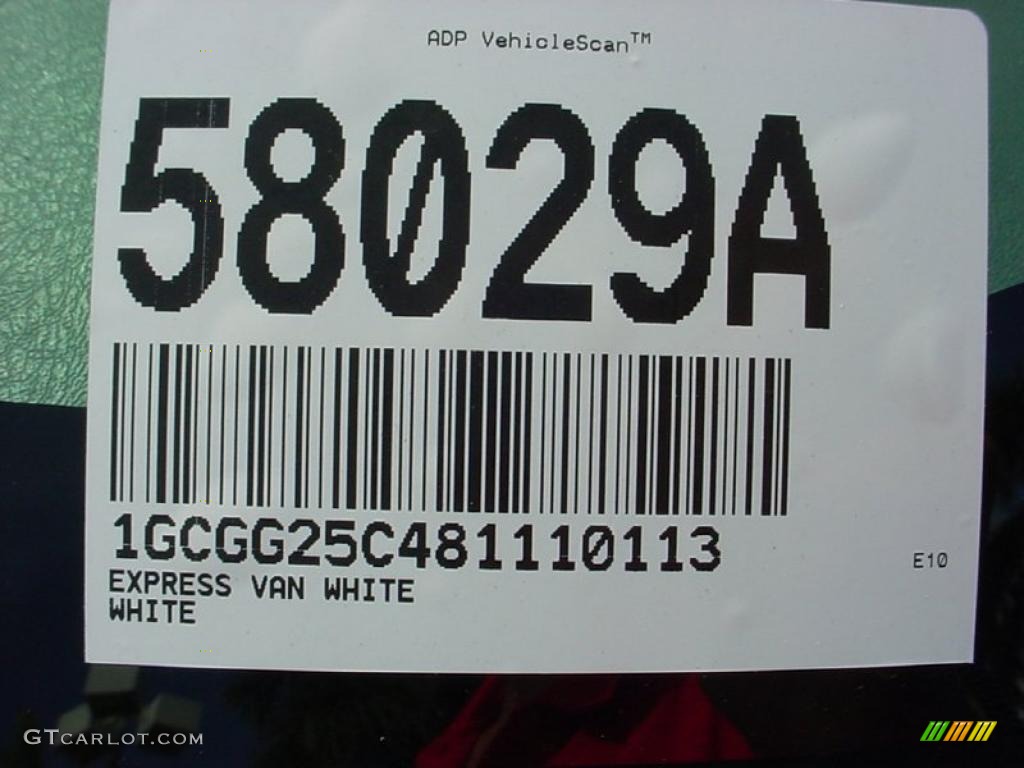 2008 Express 2500 Cargo Van - Summit White / Medium Pewter photo #28