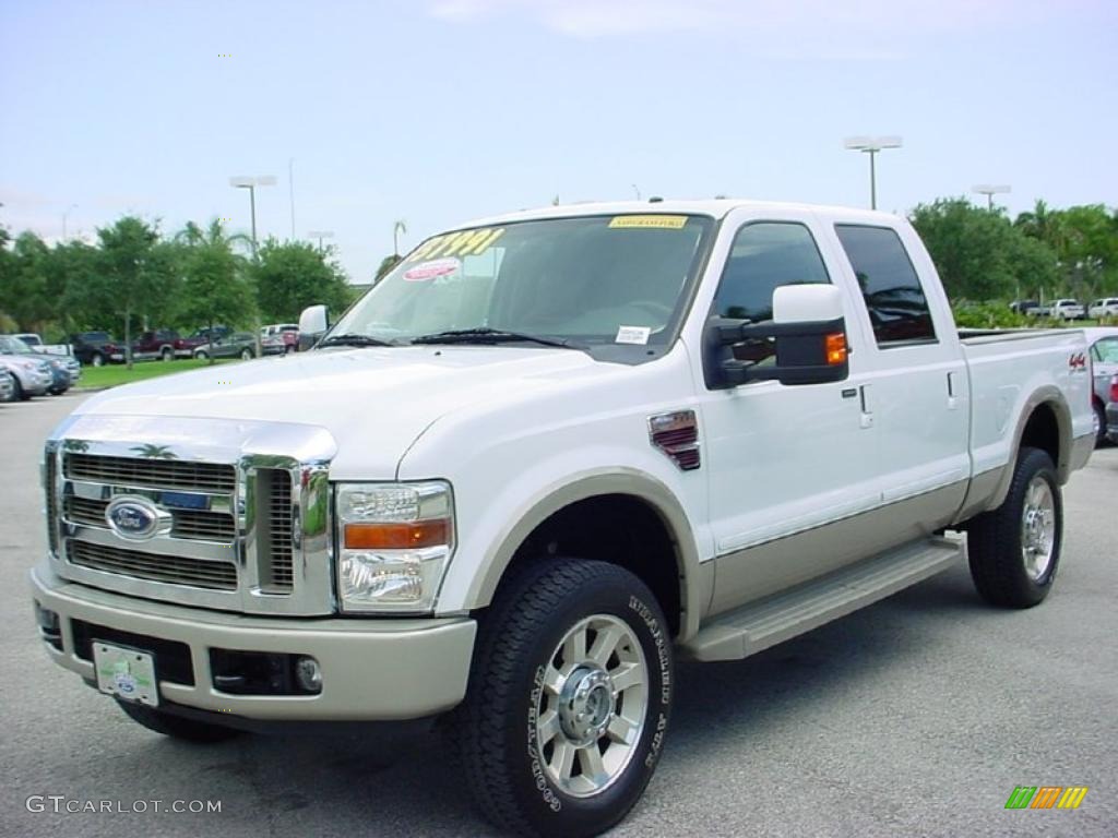 2008 F350 Super Duty King Ranch Crew Cab 4x4 - Oxford White / Chaparral Brown photo #15