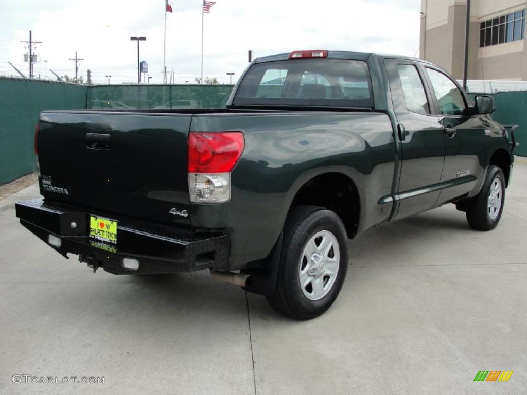 2008 Tundra Double Cab 4x4 - Timberland Green Mica / Graphite Gray photo #3