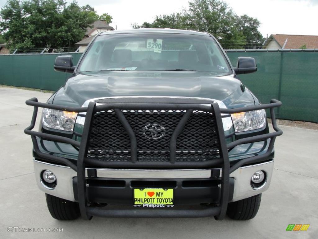 2008 Tundra Double Cab 4x4 - Timberland Green Mica / Graphite Gray photo #8