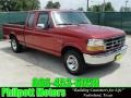 1992 Electric Current Red Pearl Ford F150 S Extended Cab  photo #1