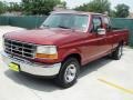1992 Electric Current Red Pearl Ford F150 S Extended Cab  photo #7