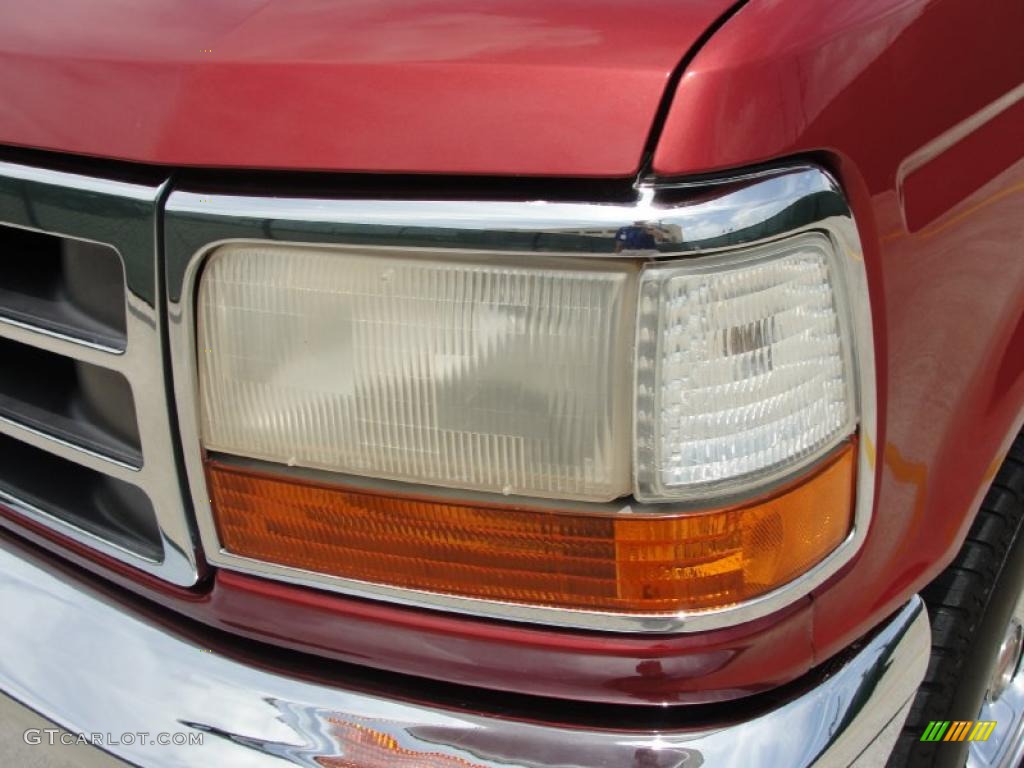 1992 F150 S Extended Cab - Electric Current Red Pearl / Red photo #10